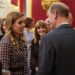 Princess Beatrice pictured accepting her role as deputy patron of The Outward Bound Trust with her uncle Prince Edward at a reception and dinner at St James's Palace on Thursday