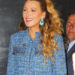 Blake Lively wears a stylish ensemble as leaving Late Night With Seth Meyers in New York City