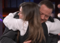 An emotional Brendan Fraser is consoled by host Kelly Clarkson.