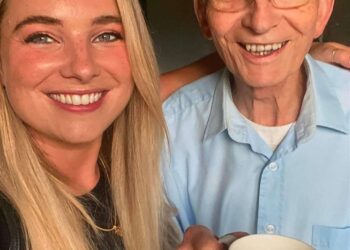 Sian Welby with her father, Ian. Photo: Supplied