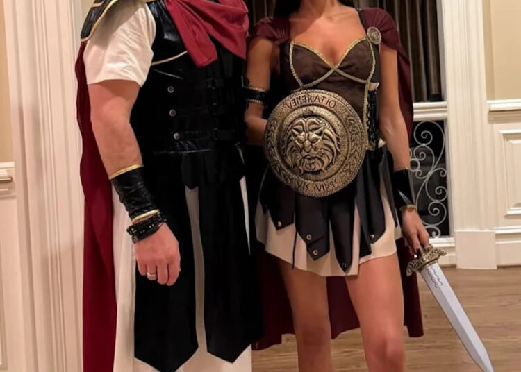 Alex Ovechkin and wife Anastasia Shubskaya were gladiator-inspired warriors for Halloween 2025. (Instagram)