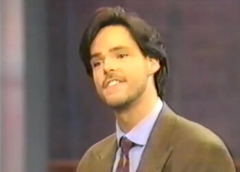 Christopher Jon Hopkins, Oprah Winfrey's makeup artist, speaking.