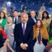 (L-R) Eddie Kadi, Tom Skinner, Sarah Hadland, Shazia Mirza, Charlie Hedges, Matt Morsia, Lord Alan Sugar, Rob Rinder, Angela Scanlon, Kadeena Cox, AJ Odudu, Jake Wood and JB Gill.