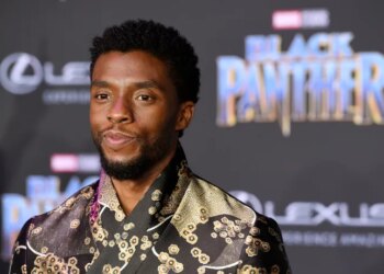 Chadwick Boseman at the 2018 premiere of "Black Panther."