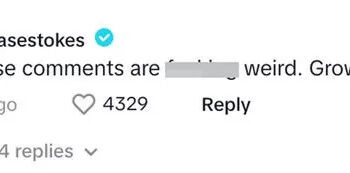 Chase Stokes/Instagram Chase Stokes comment on Kelsea Ballerini's tiktok