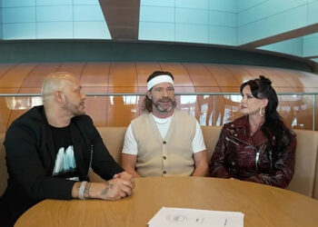 Rolling back the years: Aqua's René Dif, Søren Rasted and Lene Nystrom