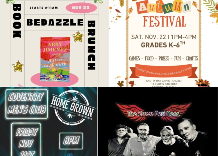 Community Coventry Events Nov. 21: Live Music, Books