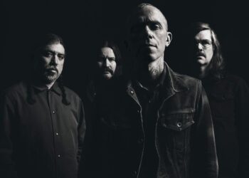 Converge band members left to right: Nate Newton (bassist), Ben Koller (drums), Jacob Bannon (vocalist), Kurt Ballou (guitar).