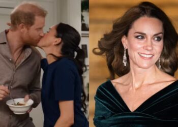 'Cringey': Meghan Markle unveils PDA-packed festive trailer moments before the Prince and Princess of Wales arrive at Royal Variety Performance