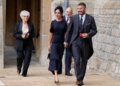 Sir David Beckham with his wife, Lady Victoria, and parents -- Ted and Sandra -- after he was made a knight at an investiture ceremony at Windsor Castle.