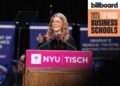 Maggie Rogers gives the commencement speech at the NYU Tisch School of the Arts' 2025 Salute at Radio City Music Hall on May 16, 2025 in New York City.