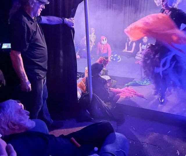CAPRICE CONLEY Dick Van Dyke watches wife Arlene Silver perform during Halloween at Vandy Manor on Oct. 31