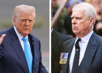 Donald Trump reacted to ex-Prince Andrew losing his royal titles, calling it a 'tragic situation.'MEGA