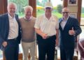 (L-R): Jon Voight, Steven Paul, Donald Trump, Scott Karol
