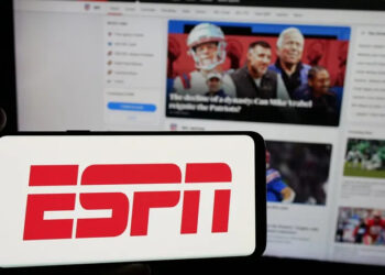 Smartphone with ESPN logo