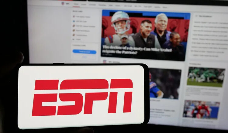 Smartphone with ESPN logo