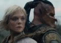 Elle Fanning and Dimitrius Schuster-Koloamatangi in the Predator: Badlands trailer.
