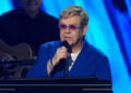 Elton John performs during the 2025 Rock and Roll Hall of Fame Induction Ceremony on Saturday, Nov. 8, 2025, at L.A. Live in Los Angeles. (AP Photo/Chris Pizzello)