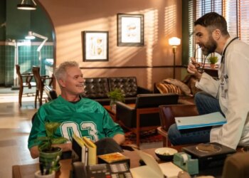 Eric Dane, left, and Zachary Quinto on the Nov. 24 episode of NBC's "Brilliant Minds."