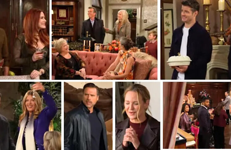 The Young and the Restless characters Billy, Sally, Traci, Diane, Jack, Ashley, Harrison, Kyle, Claire, Cane, Phyllis, Nick, Sharon, Amy, Nate, Christine, and Diane.