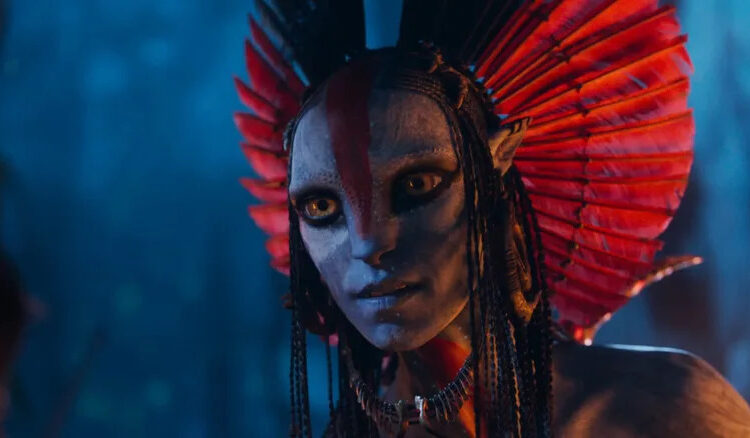 Varang smiling at Kiri in Avatar: Fire and Ash