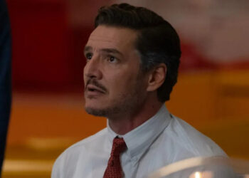 Pedro Pascal as Reed Richards/Mister Fantastic in The Fantastic Four: First Steps.