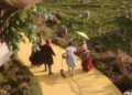 Dorothy leaving Munchkinland in Wicked: For Good