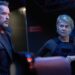linda hamilton and arnold schwarzenegger in a scene from terminator dark fate