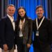 Charles Goldstuck (left), recording artist Daya (center), and David Conway (right), president of Hard 8 Working Group & Daya’s manager, at the GoldState Conversations in Music conference hosted at Pier Sixty-Six in Fort Lauderdale, Florida, (Credit: Hugo Juice Gonzalez)