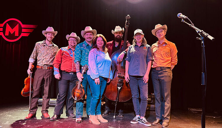 Taken after the show (L-R) : The Po’ Ramblin Boys Max Silverstein, Jereme Brown, C.J. Lewandowski, BMI’s Jessica Frost, The Po’ Ramblin’ Boys Jasper Lorentzen, North Carolina Craft Brewers Guild Executive Director Lisa Parker, and The Po’ Ramblin’ Boys Jon Gooding.