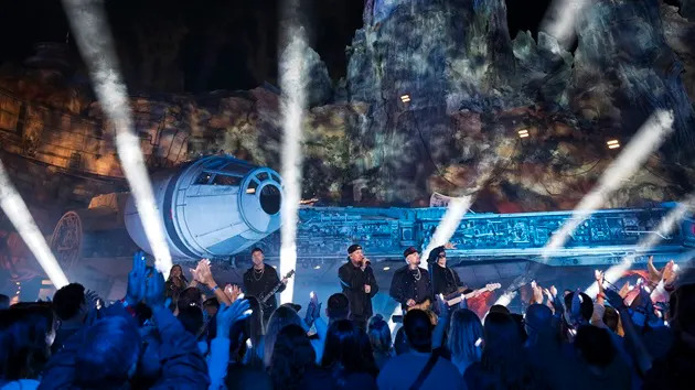 Good Charlotte on 'The Wonderful World of Disney: Holiday Spectacular.' (Disney/Kenslie McGuire)