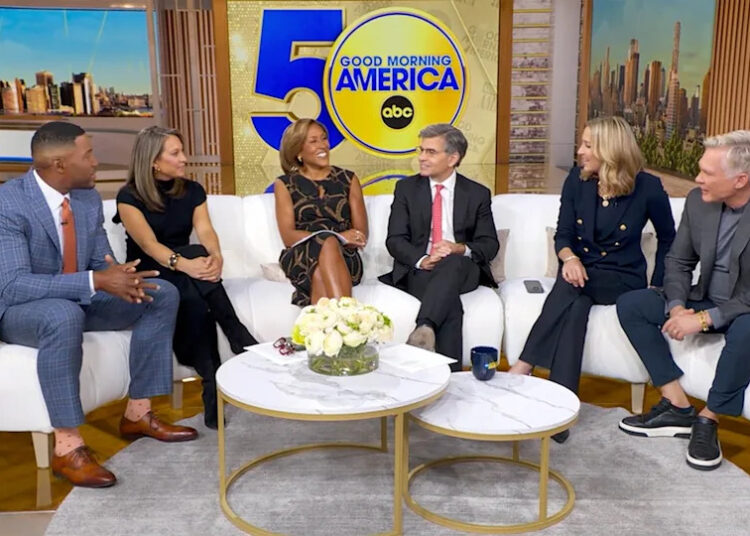 ABC News - PHOTO: The "Good Morning America" family celebrates the show's 50th anniversary.