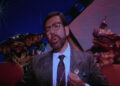 Loenard Maltin about to be killed by Gremlins in Gremlins 2: The New Batch