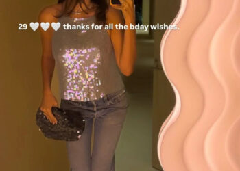 hailey bieber's 29th birthday mirror selfie