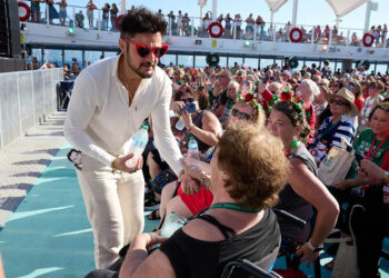 Allister Foster for Hallmark Media Tyler Hynes on the 2025 Hallmark Christmas Cruise