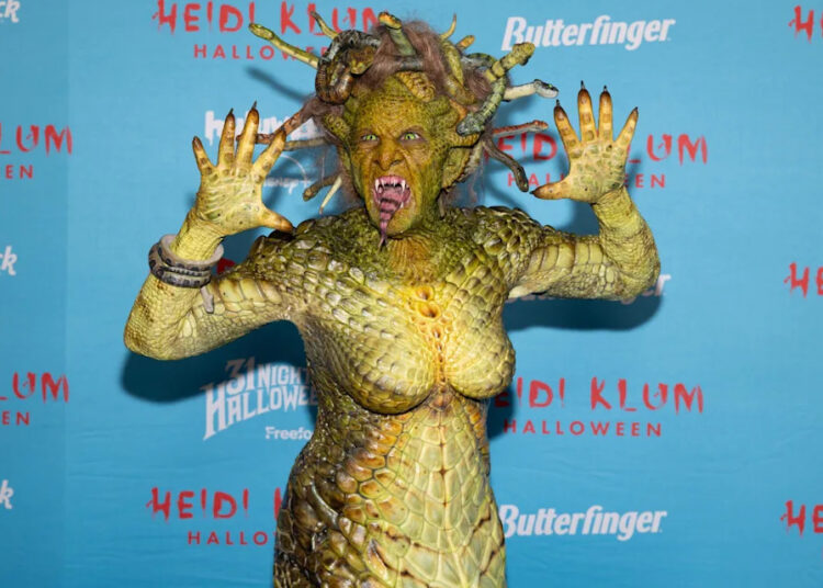 Heidi Klum attends Heidi Klum's 24th annual Halloween party at Hard Rock Hotel New York on Friday, Oct. 31, 2025, in New York.  / Credit: Photo by CJ Rivera/Invision/AP