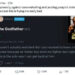 A tweet about leaving a bad review for "The Godfather" as revenge for an Italian boy stealing a lighter, humorously noted in the comment