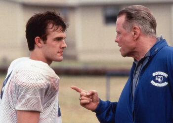 Deana Newcomb/Paramount James Van Der Beek and Jon Voight in 'Varsity Blues'