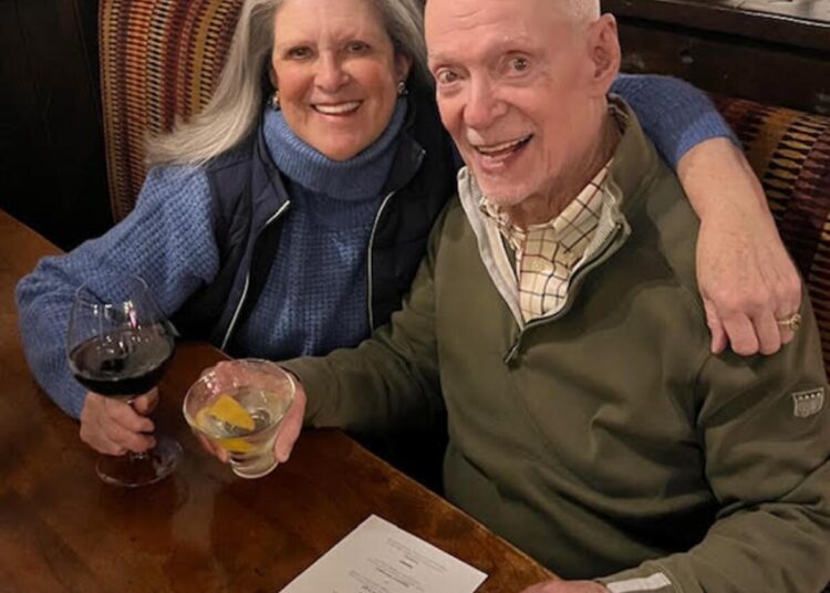 Jay Stein with his wife, Connie, in Oregon.