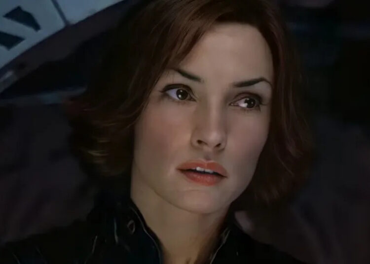Famke Janssen as Jean Grey in X2: X-Men United.