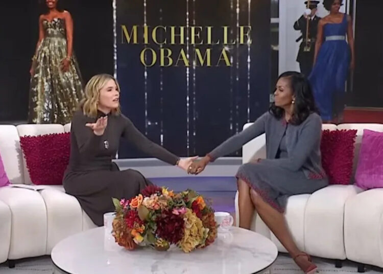 Jenna Bush Hager and Michelle Obama on the November 4, 2025, episode of NBC's 'Today With Jenna & Friends.'