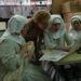 Sister Veronica (REBECCA GETHINGS), Nurse Crane (LINDA BASSETT), Sister Hilda (FENELLA WOOLGAR), Sister Julienne (JENNY AGUTTER) in the Call The Midwife Christmas Special