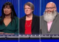 Jeopardy/YouTube Contestants Cindy del Rosario, Sondra Venable, and Dargan Ware on 'Jeopardy'