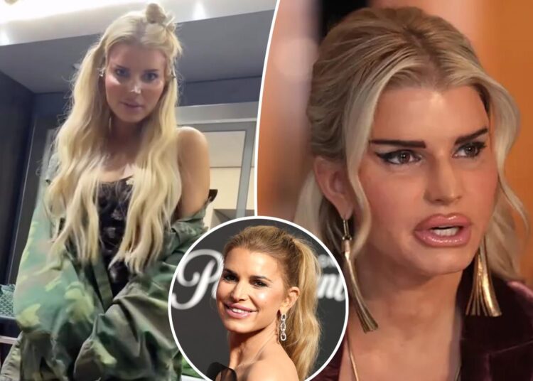 Jessica Simpson shows off botched plastic surgery in 'All's Fair' behind-the-scenes video