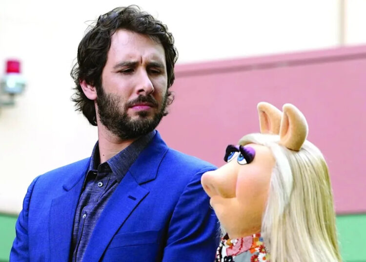 Josh Groban found himself in love triangle with Miss Piggy (pictured) and her on-off beau Kermit the Frog (ABC)