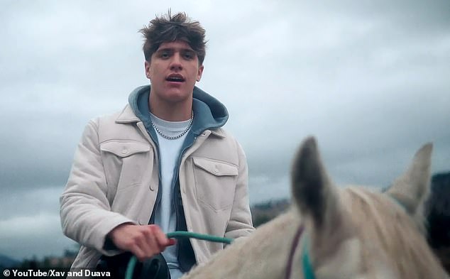 Xavier Trudeau, who goes by Xav, is seen in the music video for his new single The Dive, which came out late last month.