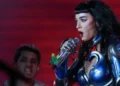 Sebastiao Moreira/EPA/Shutterstock Katy Perry performs on stage during 'The Town' music festival in Sao Paulo, Brazil, 14 September 2025.