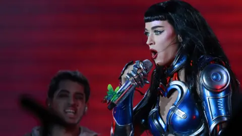 Sebastiao Moreira/EPA/Shutterstock Katy Perry performs on stage during 'The Town' music festival in Sao Paulo, Brazil, 14 September 2025.