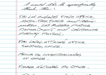 Handwritten letter from Keanu Reeves