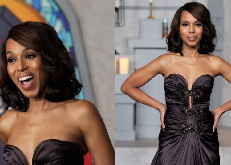 Kerry Washington Brings Classic Glamour to 'Wake Up Dead Man' Premiere